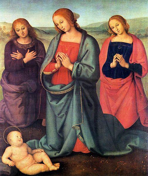 Pietro Perugino Madonna with Saints Adoring the Child oil painting picture